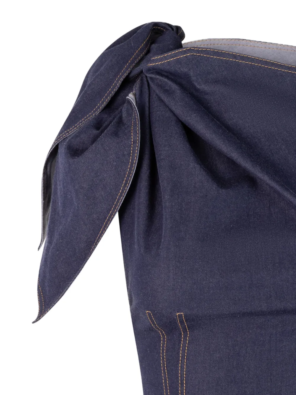 Monse Mouwloze mini-jurk met vlinderstrik Blauw