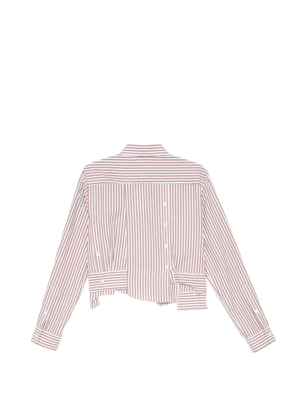  Monse Deconstructed Cropped Shirt - Brown 