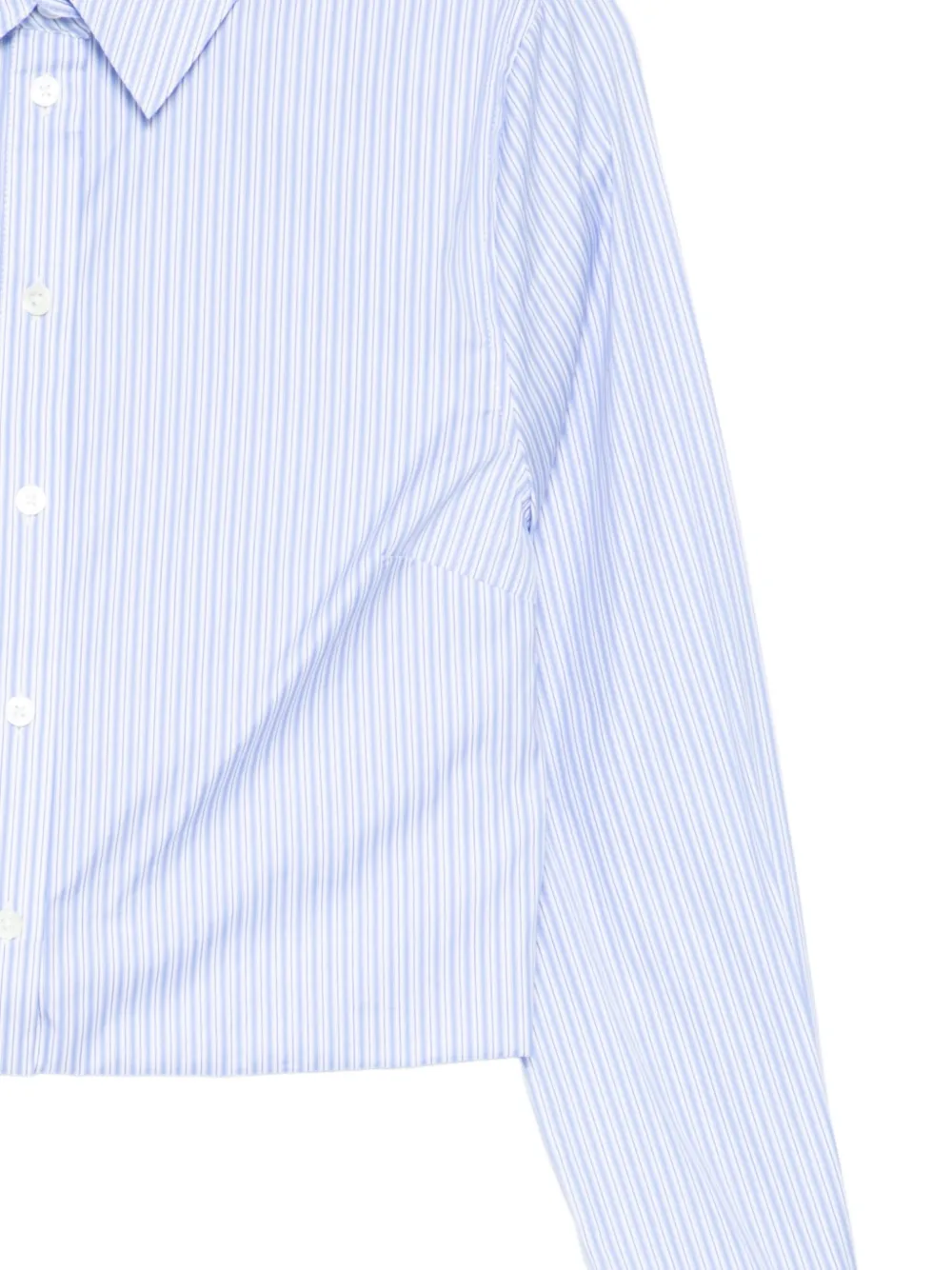 Monse Cropped blouse met omslag Blauw