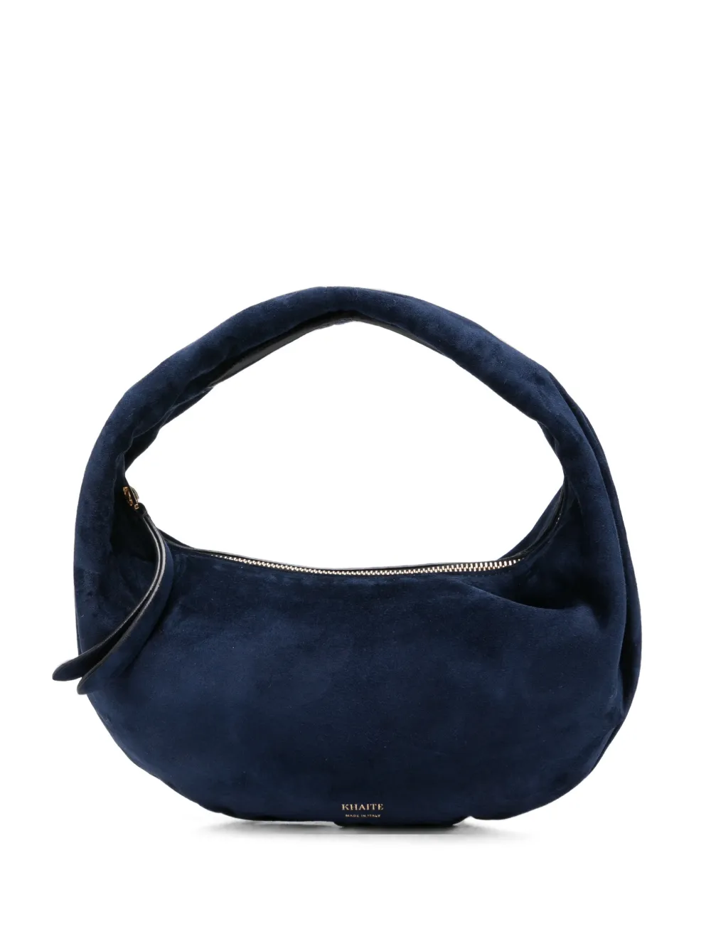 KHAITE Olivia suede shoulder bag - Blu