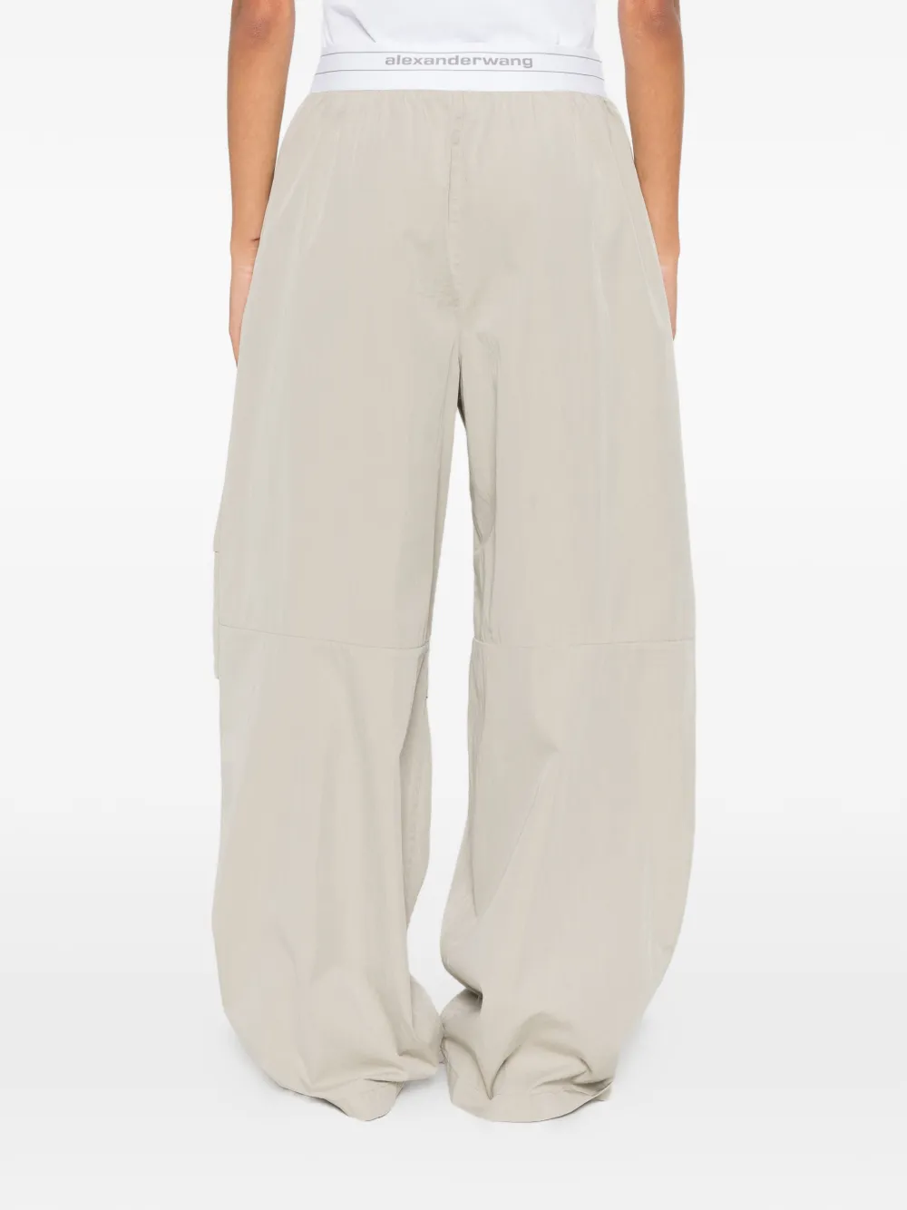 Alexander Wang Broek met elastische plooi op de knie Groen