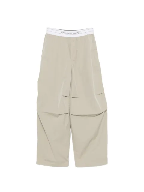 Alexander Wang pantalones con pinzas y logo elástico