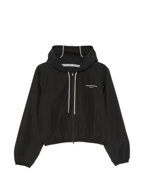 Alexander Wang shrunken rhinestone-drawcord jacket