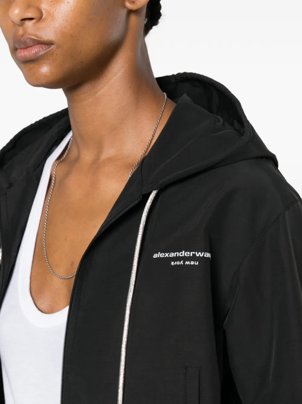 Alexander Wang Jack met trekkoord en kristallen Zwart