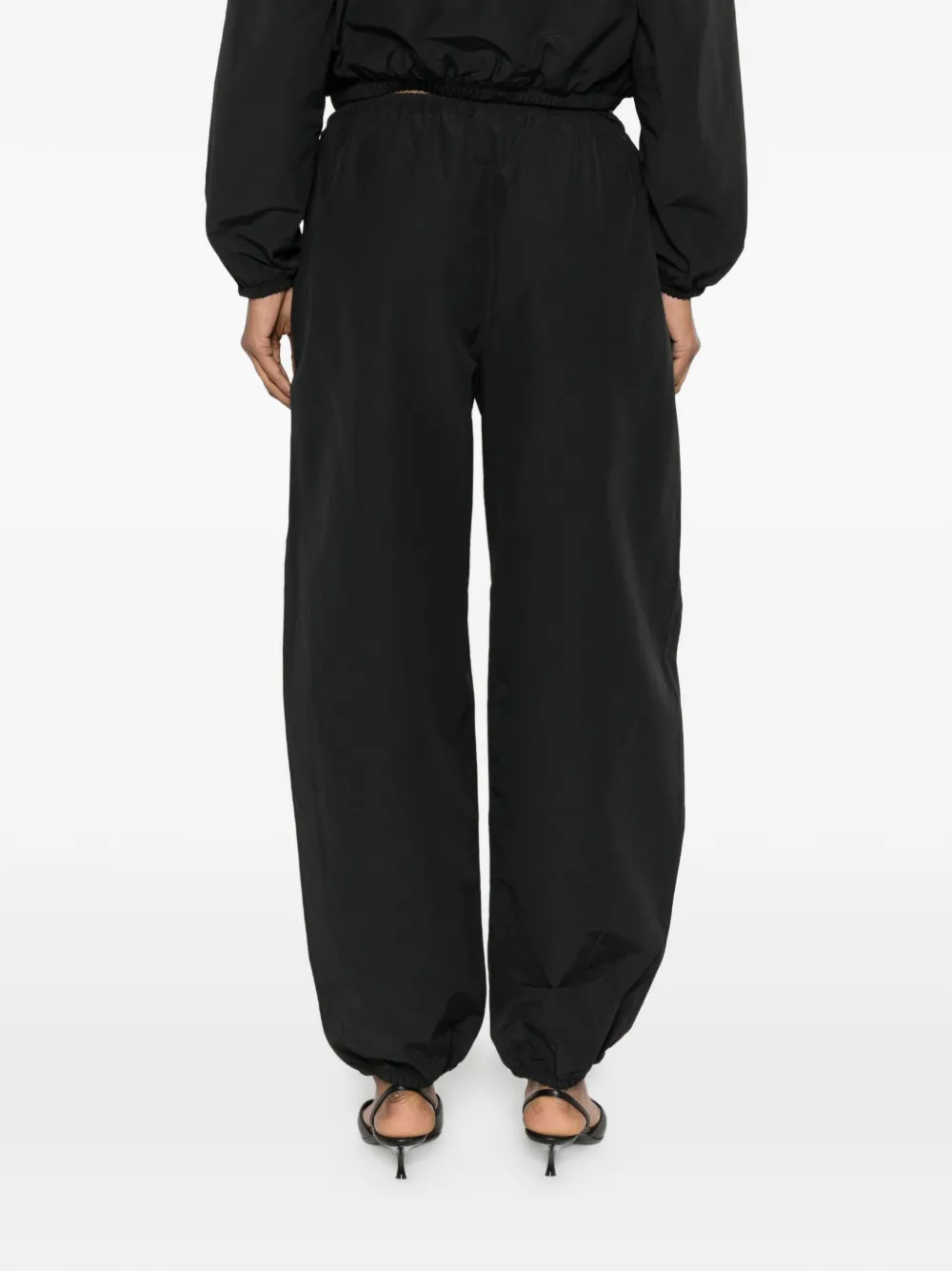 Alexander Wang Mid-waist trainingsbroek met trekkoord en kristallen Zwart