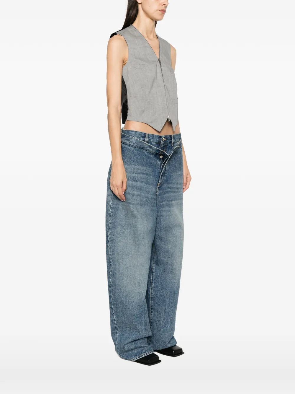Alexander Wang Getailleerde top met rits Blauw