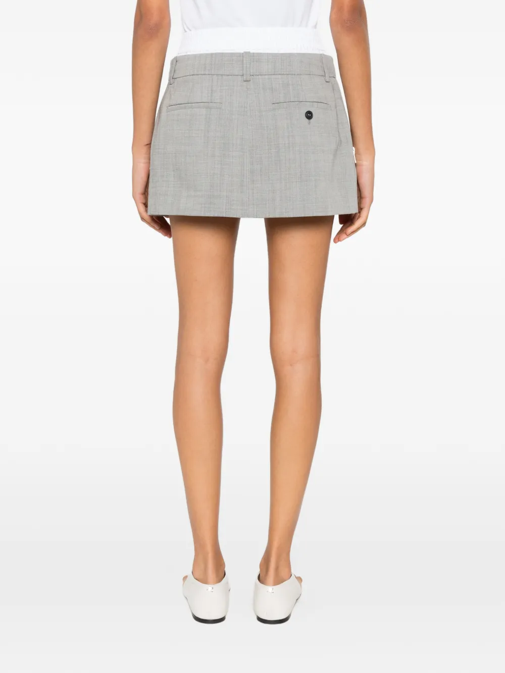 Alexander Wang Midi-skort met plooien en ritsdetail Grijs