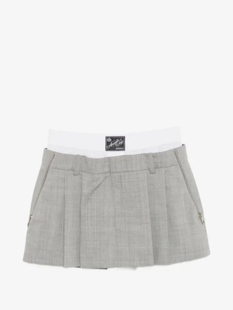 Alexander Wang pleated layered-waist mini skirt