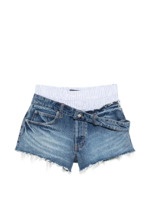 Alexander Wang boxer-waistband denim shorts