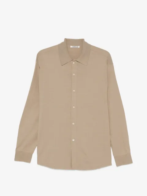 Auralee Tussah high-gauge silk cardigan