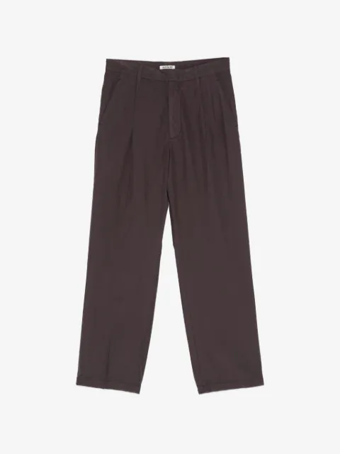 Auralee pleated straight-leg trousers