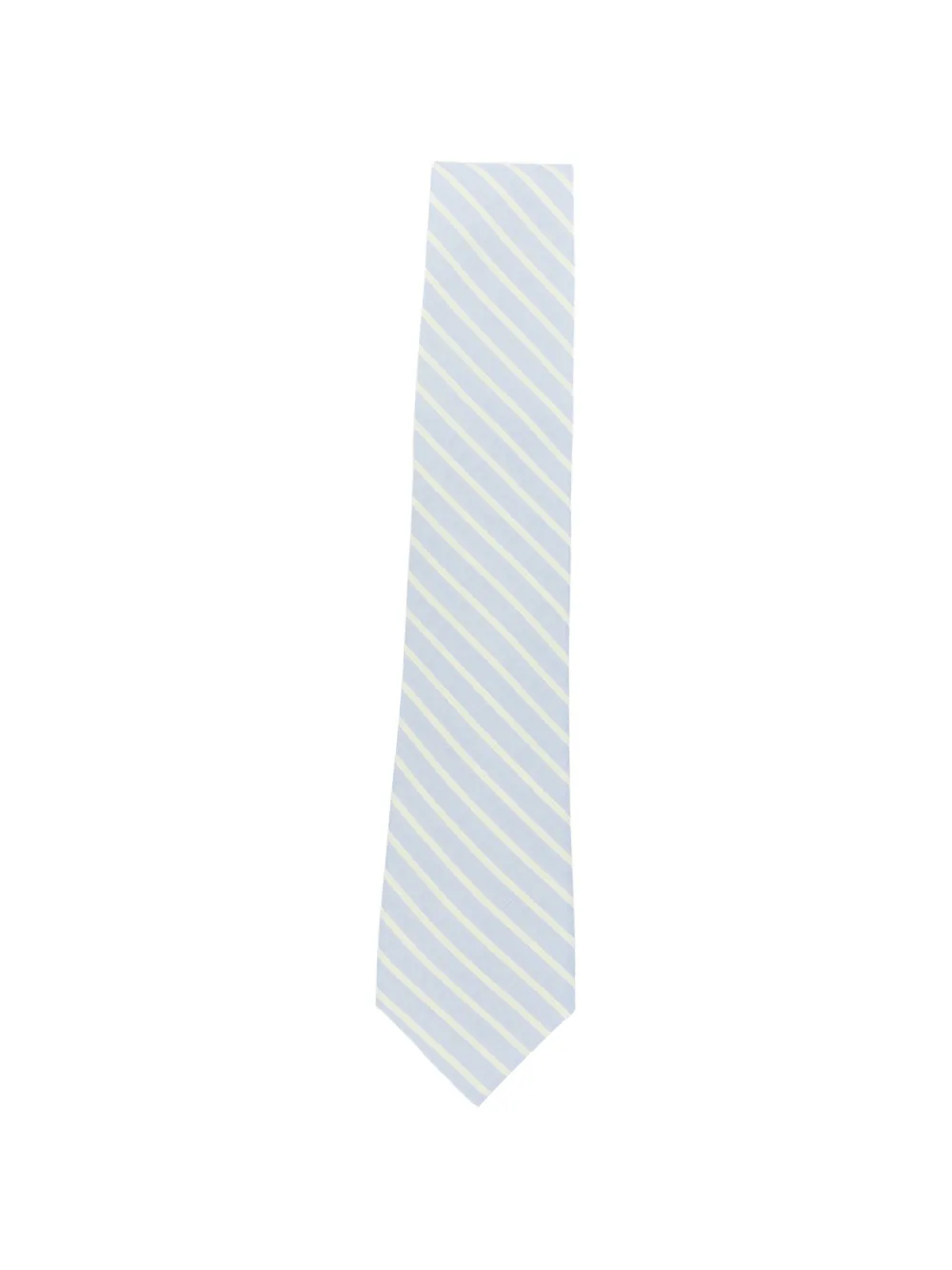 Auralee stripe-pattern wool tie - Blu