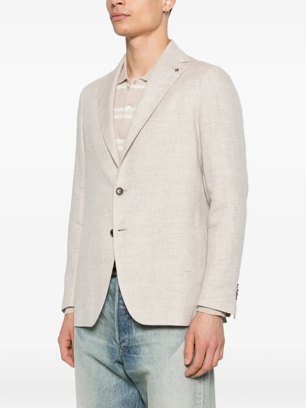 Tagliatore Blazer met knoopsluiting Beige
