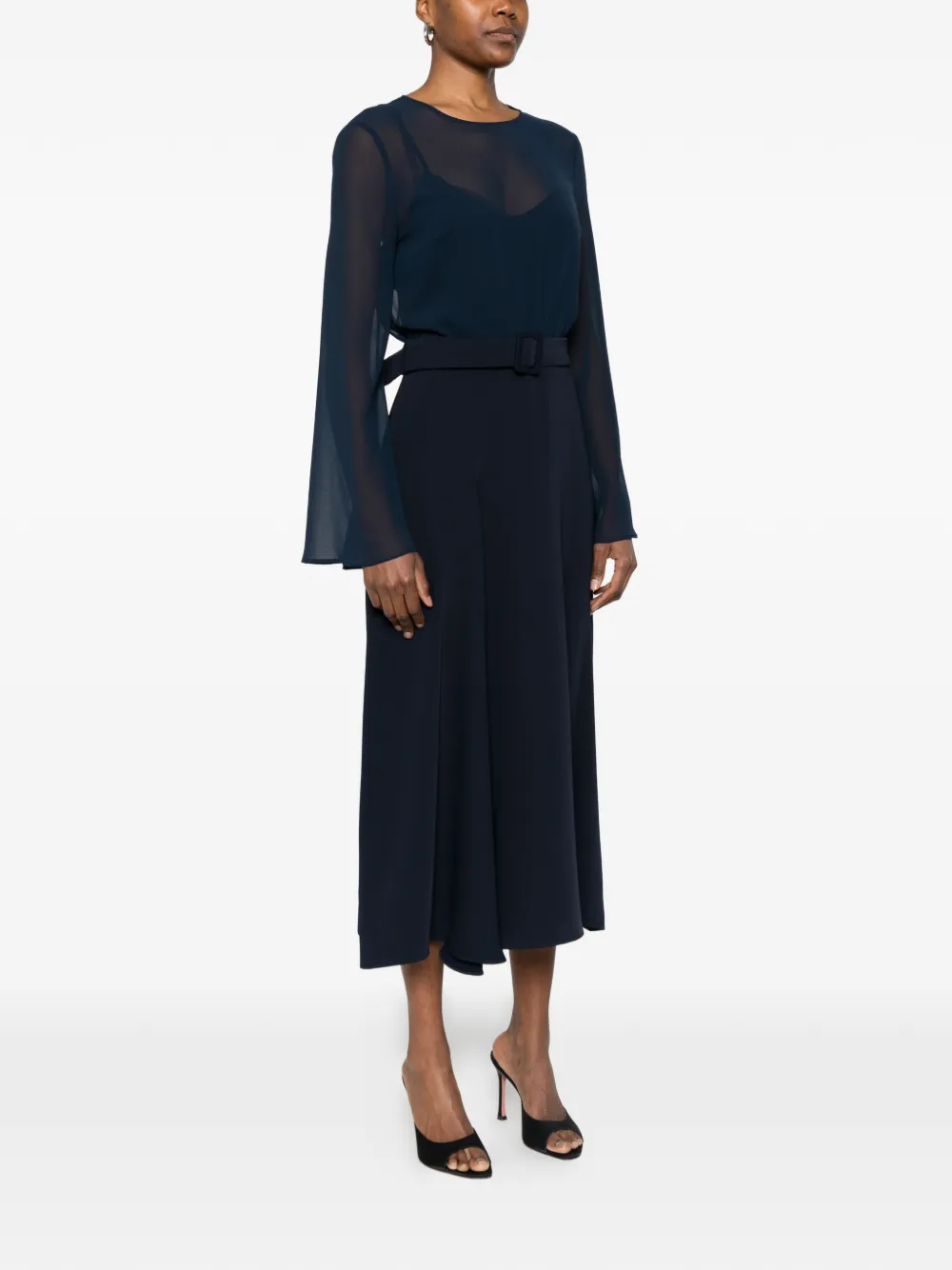 P.A.R.O.S.H. Jurk met ceintuur Blauw