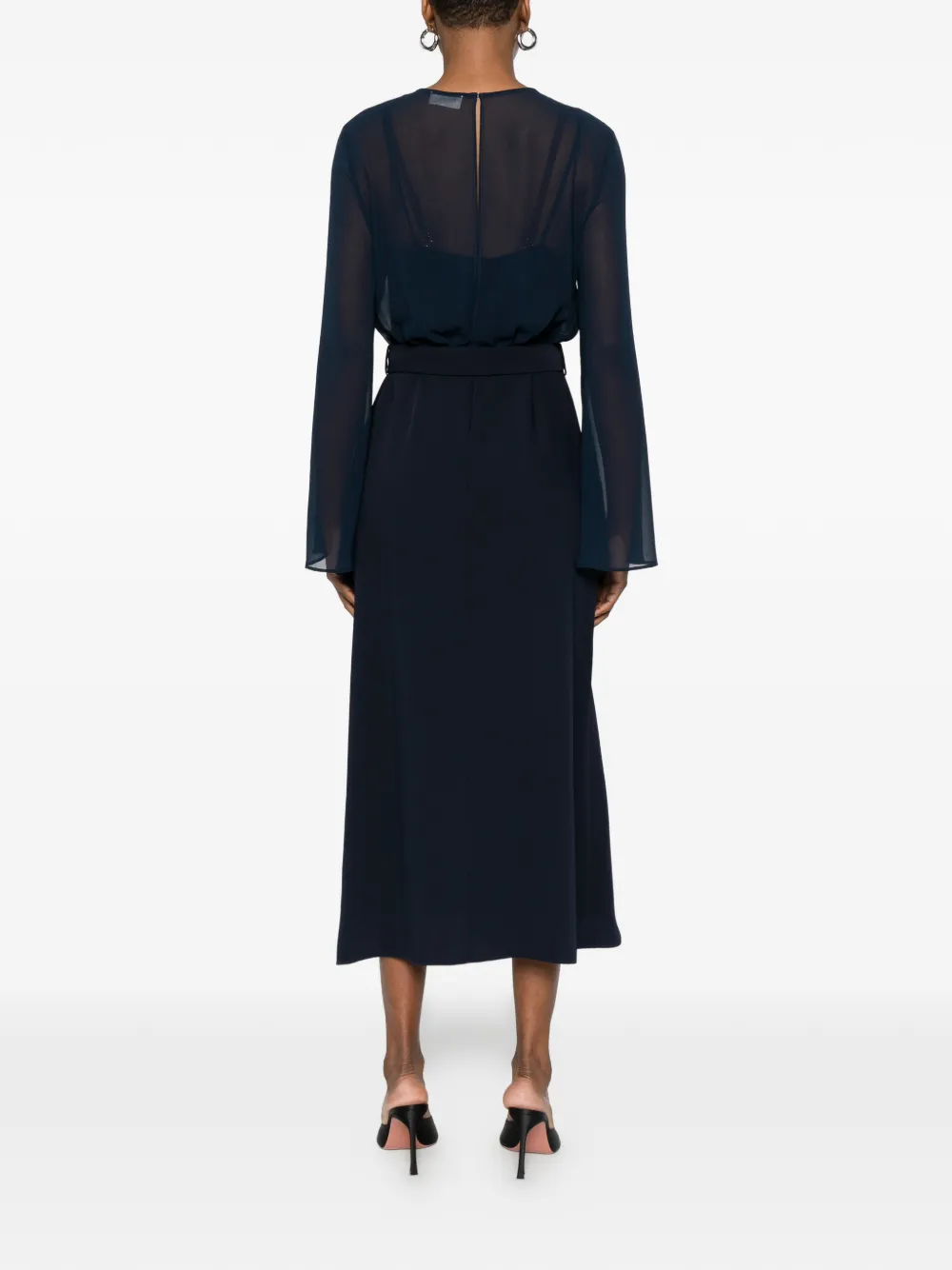 P.A.R.O.S.H. Jurk met ceintuur Blauw
