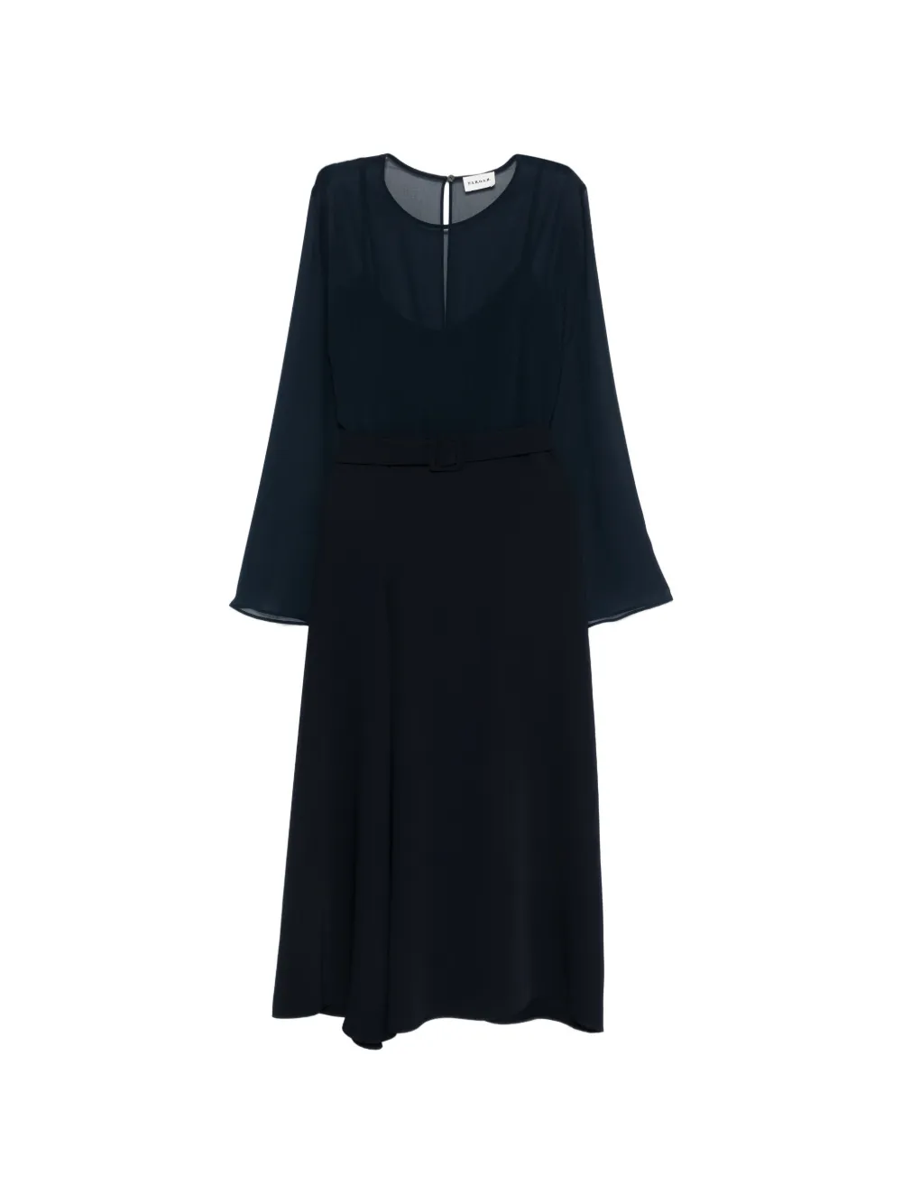 P.A.R.O.S.H. belted flared dress - Blu