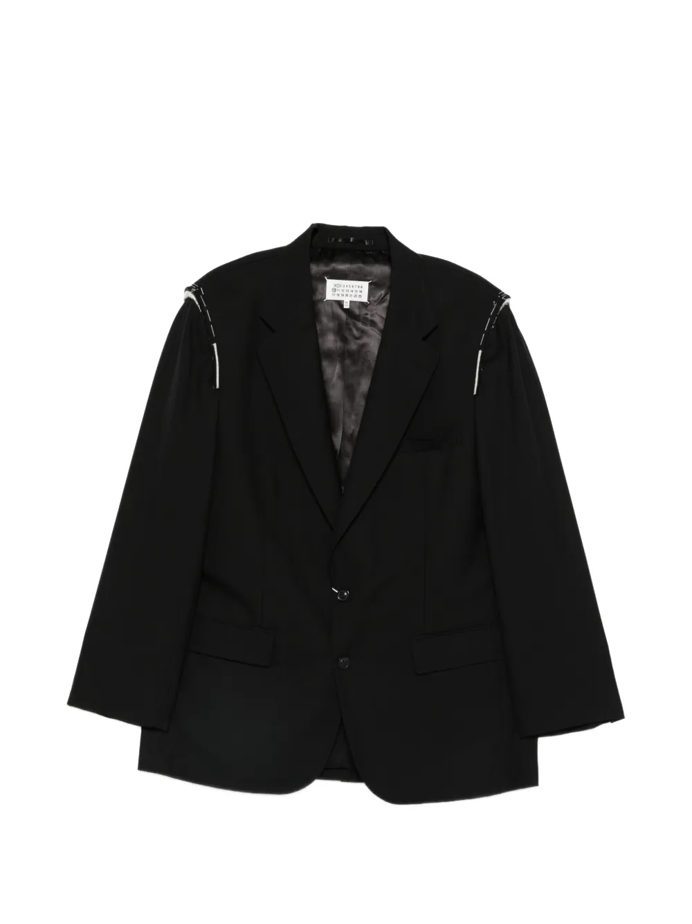 Maison Margiela exposed-stitching blazer - Black