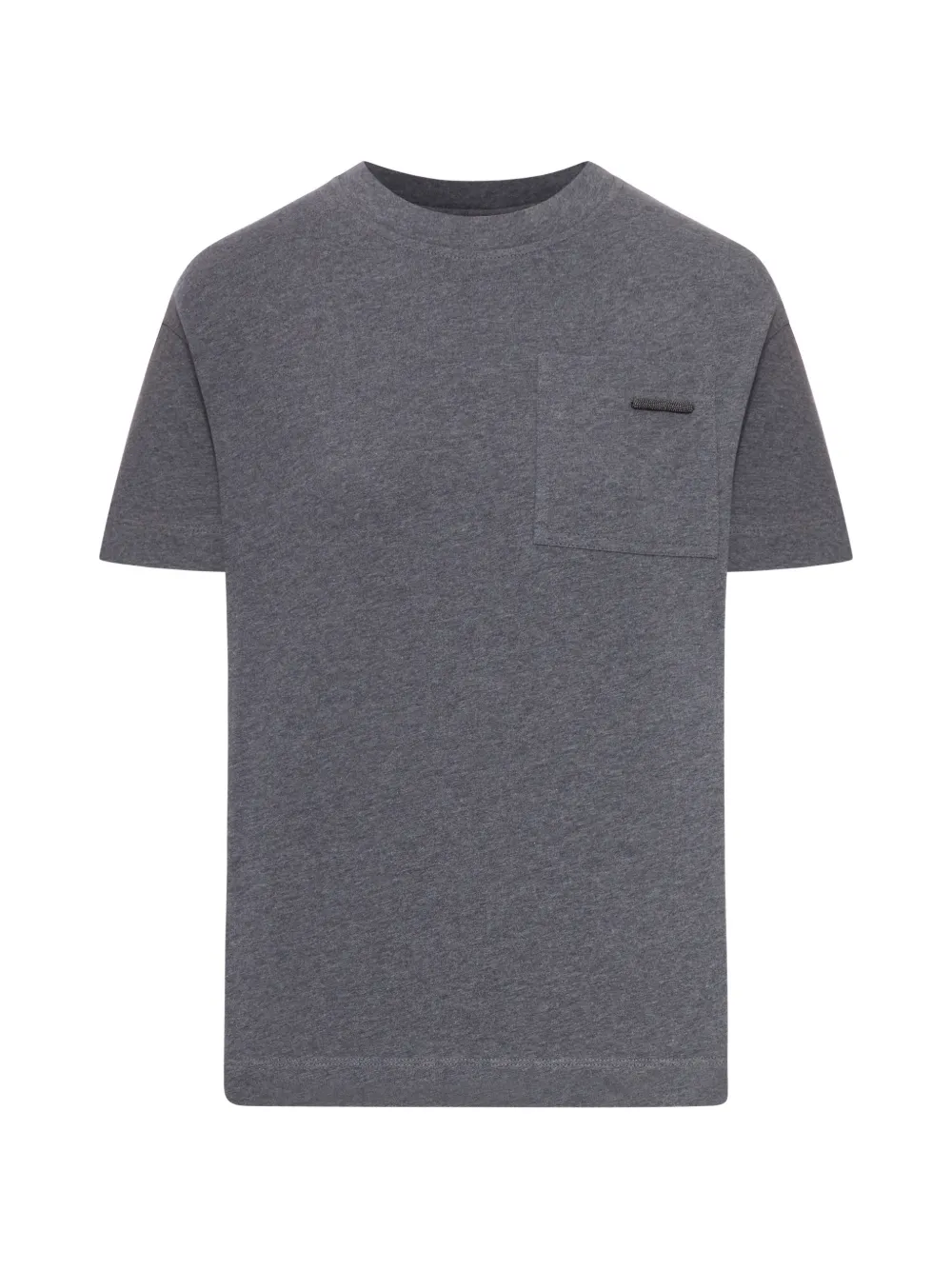Brunello Cucinelli crew-neck pocket-appliqué T-shirt - Grigio