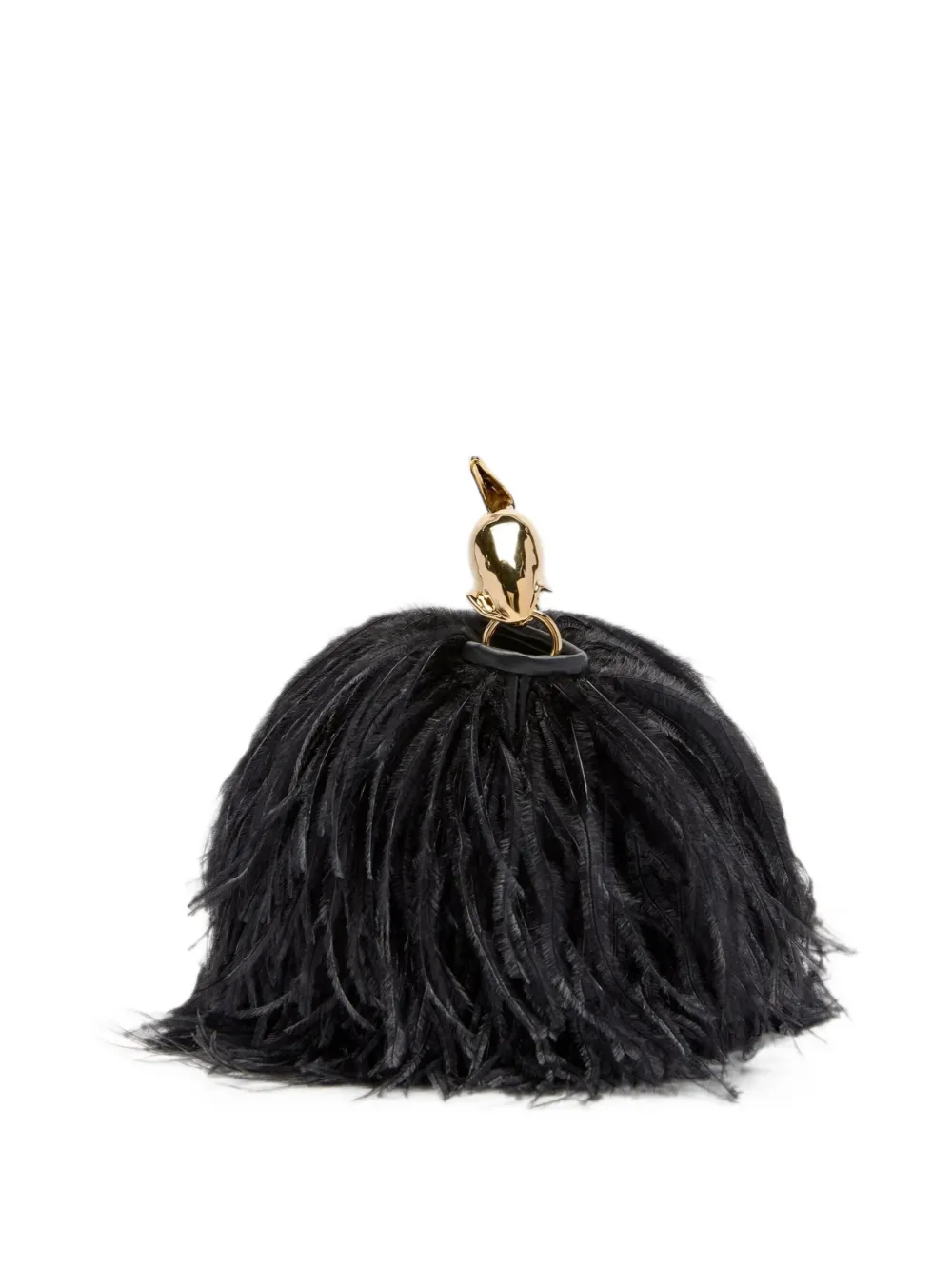 ERDEM Mini Bloom Feather Tote Bag in Black, view 3