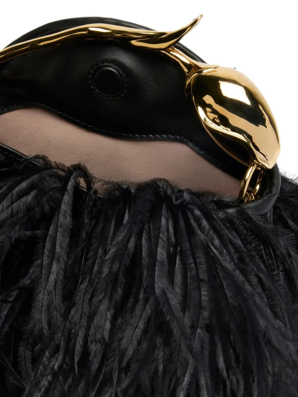 ERDEM Mini Bloom Feather Tote Bag in Black, view 4