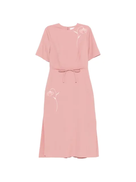 ERDEM embroidered pleated midi dress