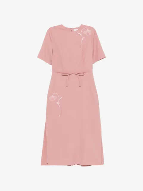 ERDEM embroidered pleated midi dress