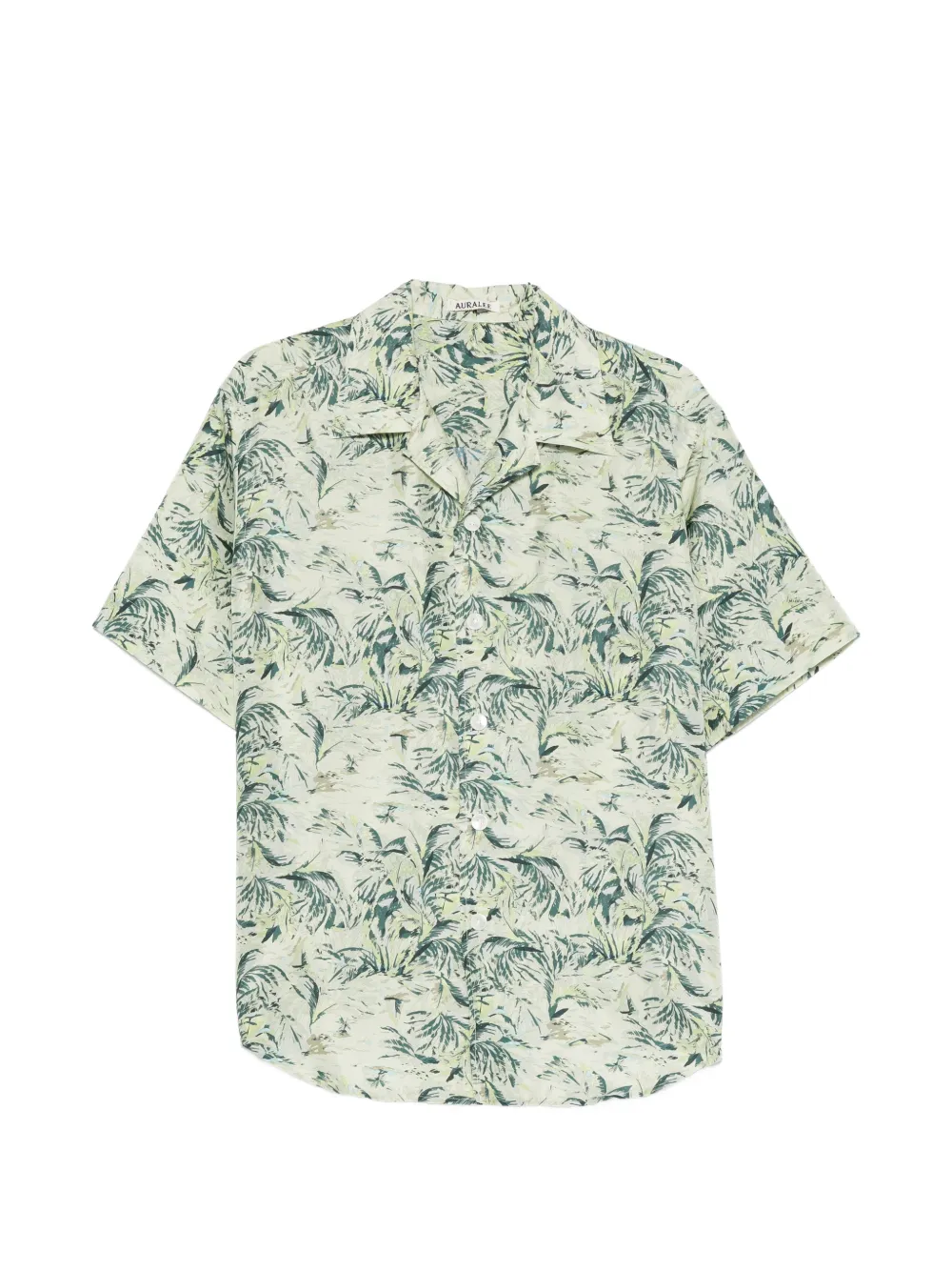 Auralee AIRY printed short-sleeved shirt - Verde