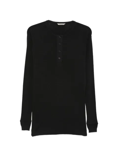 Auralee Henley ribbed top