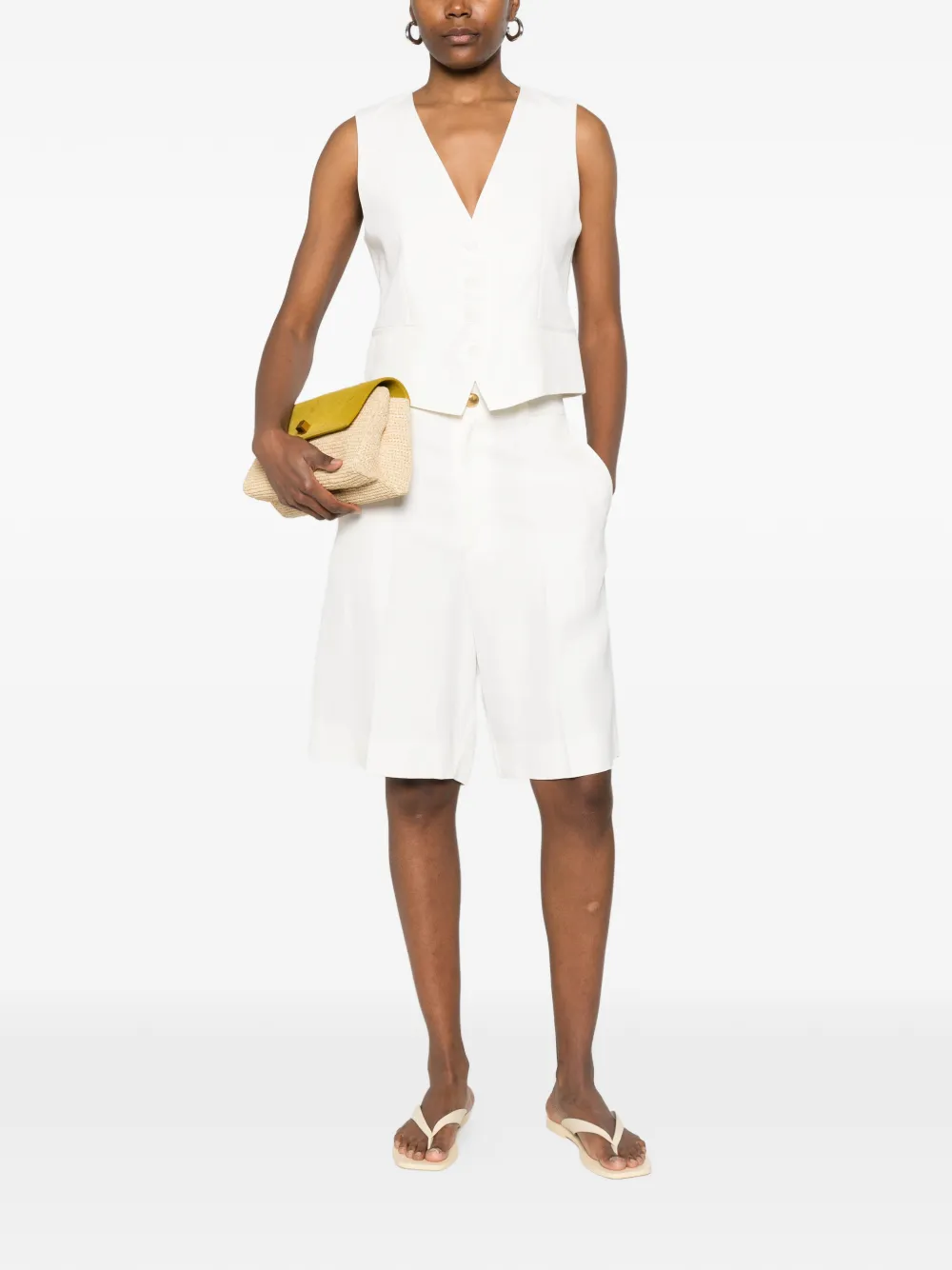  P.a.r.o.s.h. V-neck Button Jacket - Neutrals 