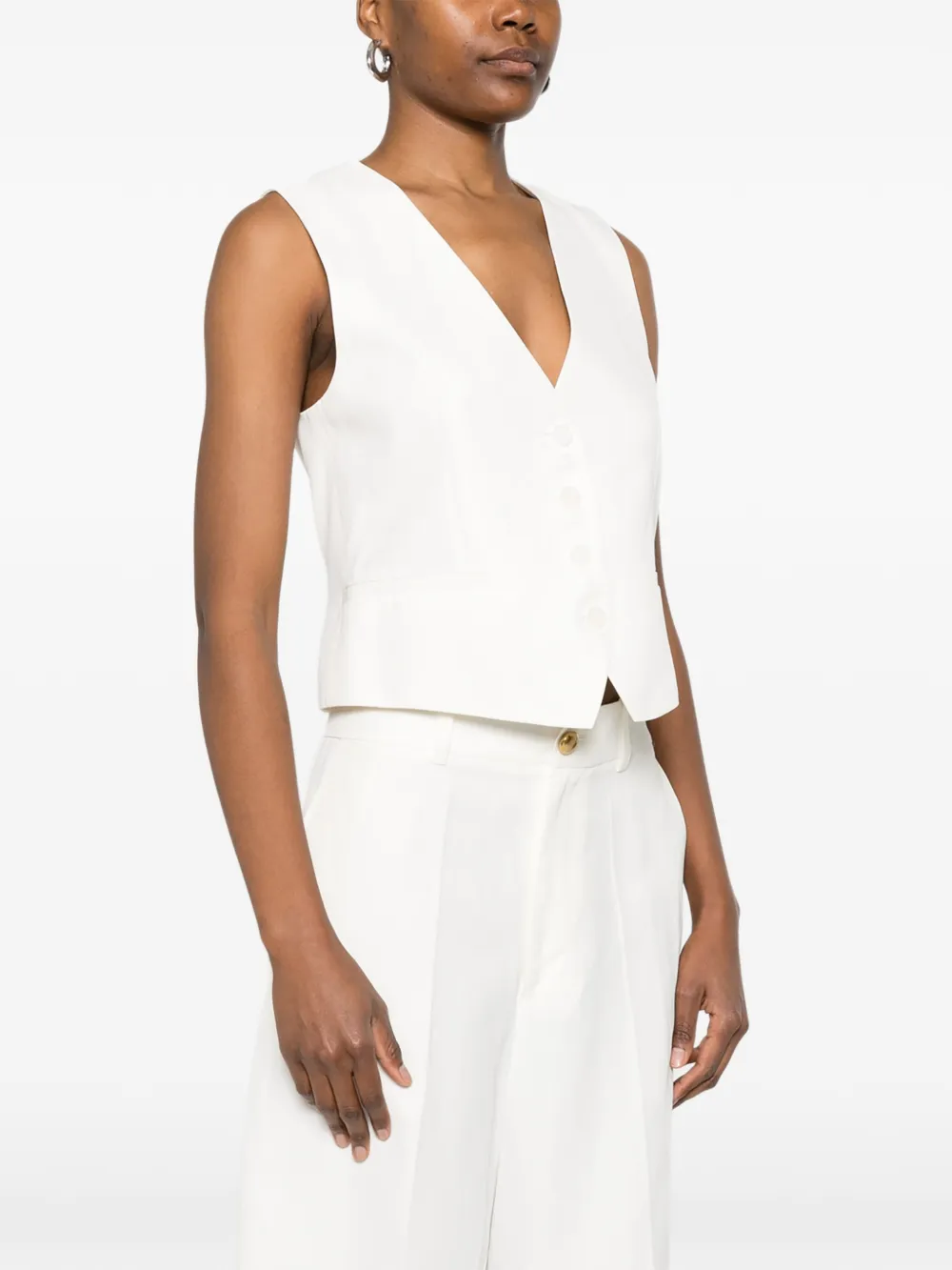  P.a.r.o.s.h. V-neck Button Jacket - Neutrals 