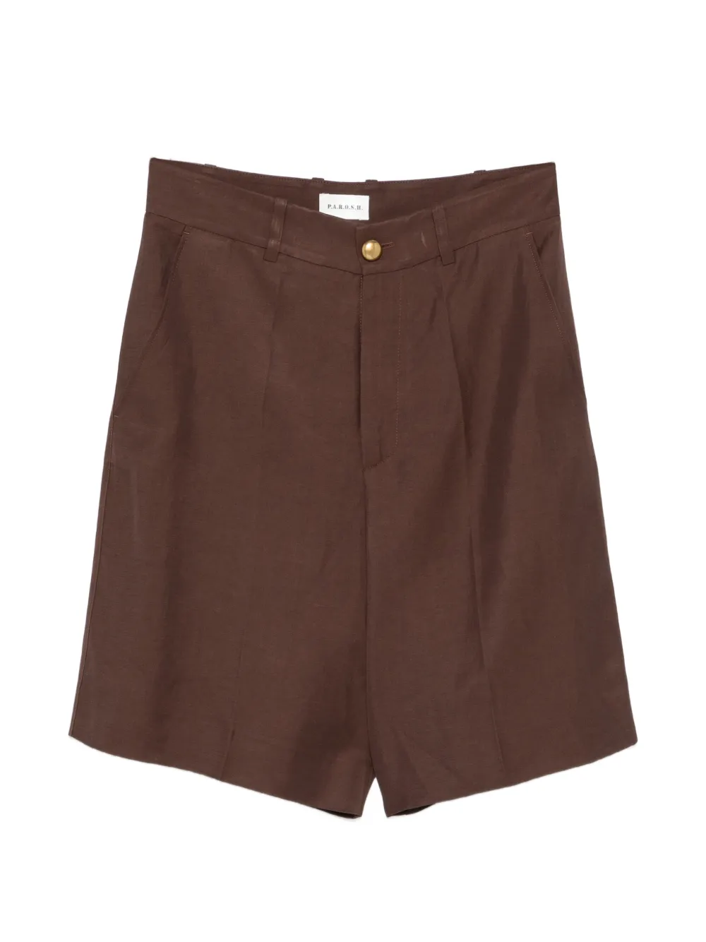P.A.R.O.S.H. pleated tailored shorts - Marrone