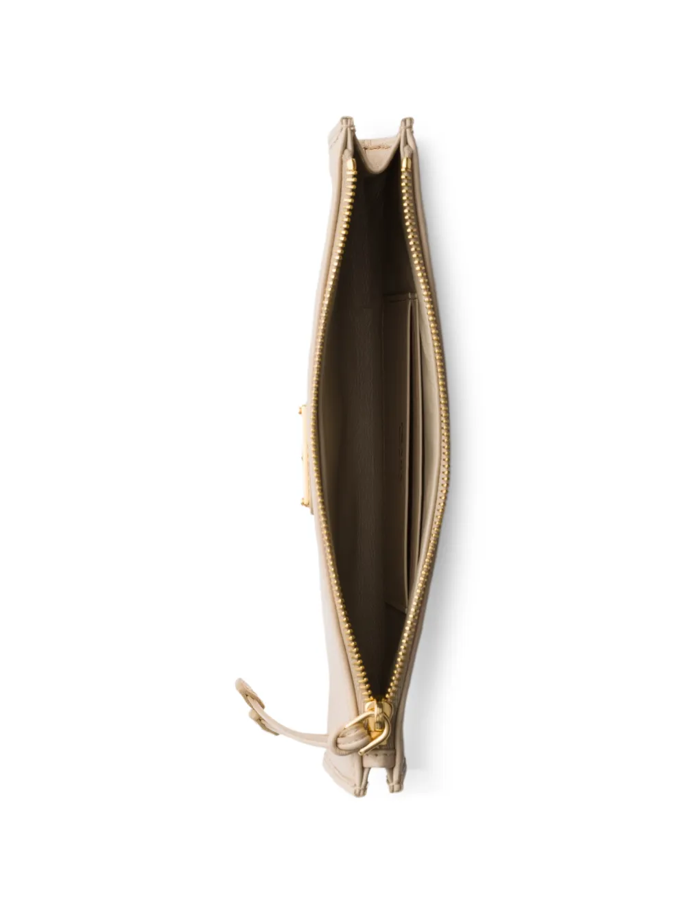 Prada Leren portemonnee Beige