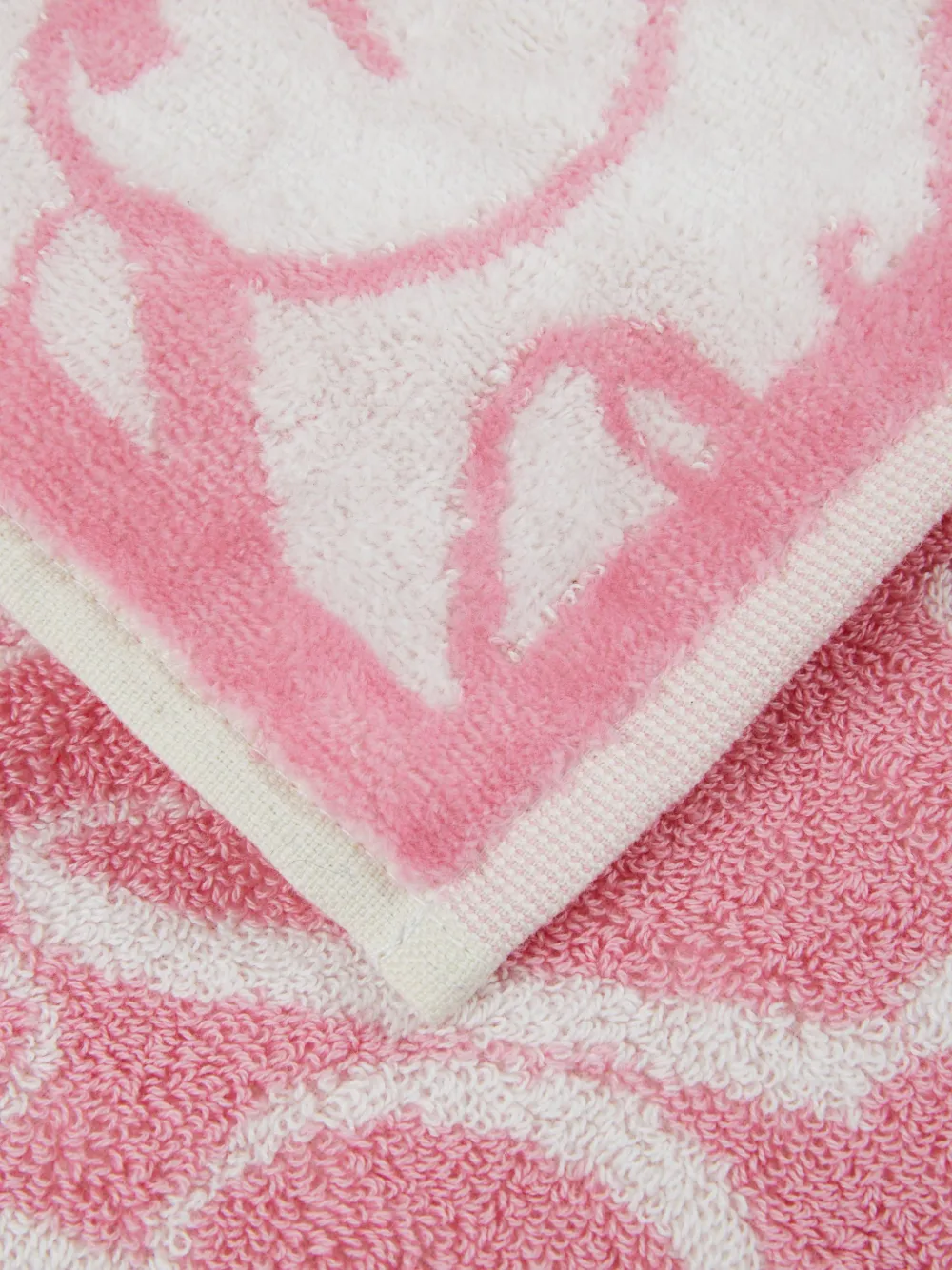  Philipp Plein Signature-pattern Bath Towel - Pink 