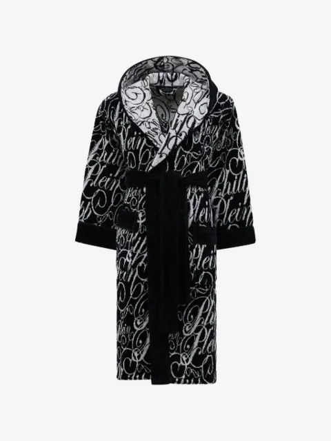 Philipp Plein hooded signature bath robe