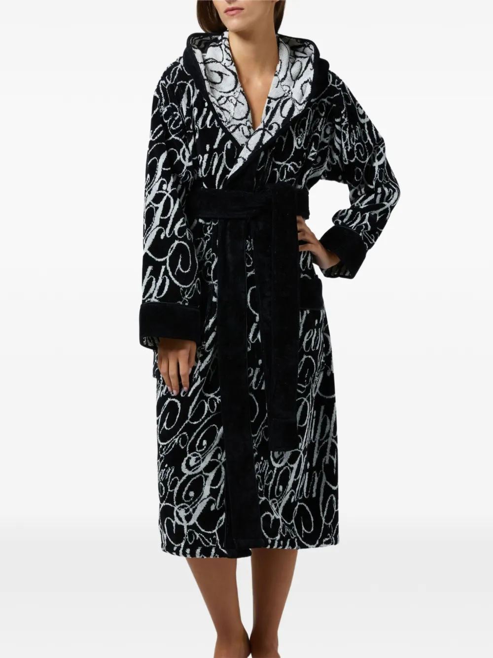 hooded signature bath robe