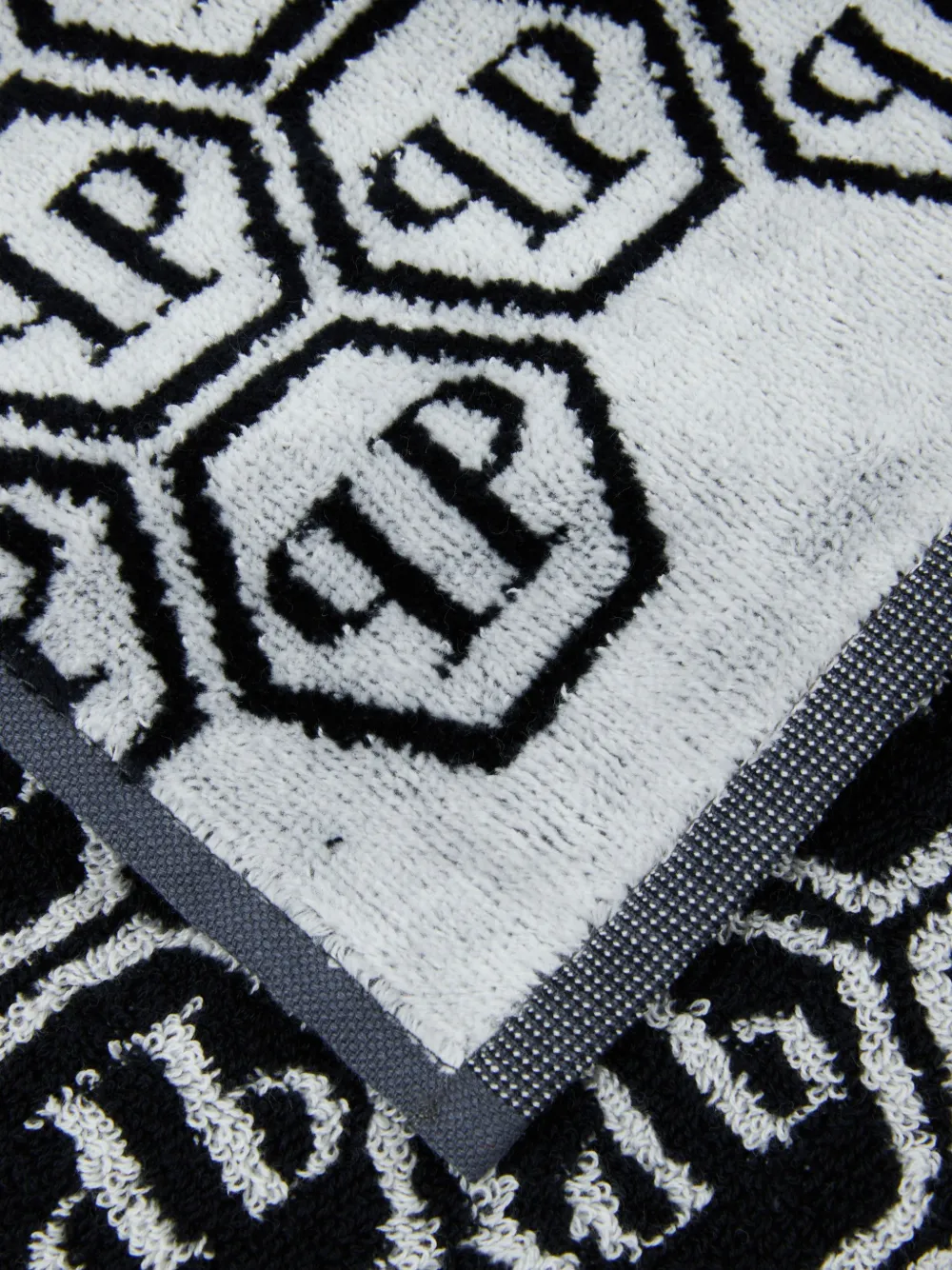  Philipp Plein Geometric-pattern Bath Towel - White 