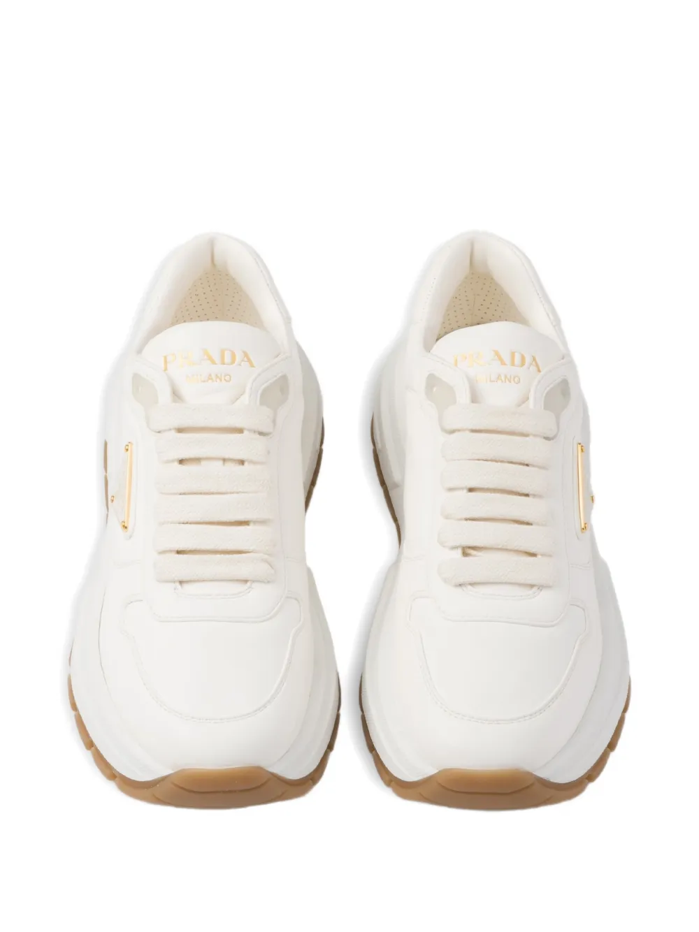 Prada Prax 01 leather sneakers Wit