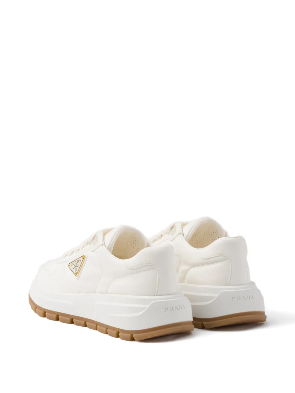 Prada Prax 01 leather sneakers Wit