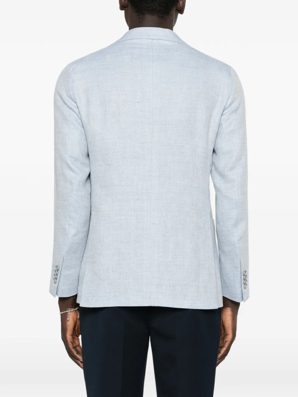 Tagliatore Blazer met logoprint Blauw