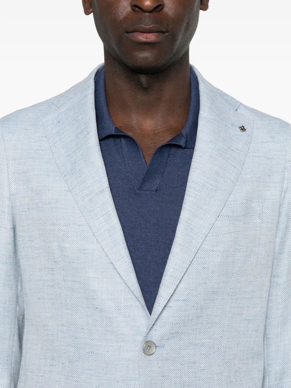 Tagliatore Blazer met logoprint Blauw