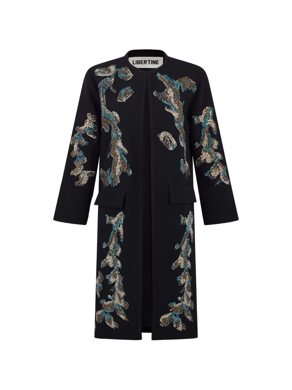 Libertine Trail of Leaves coat - Nero