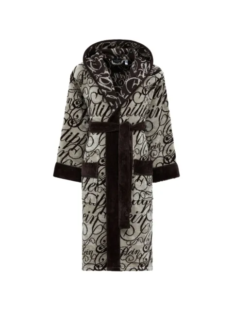 Philipp Plein hooded signature bath robe