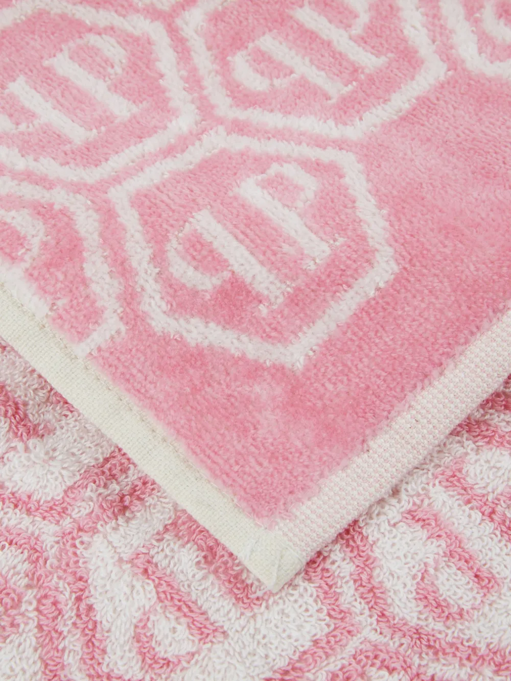  Philipp Plein Serviette De Bain à Motif Géométrique - Rose 
