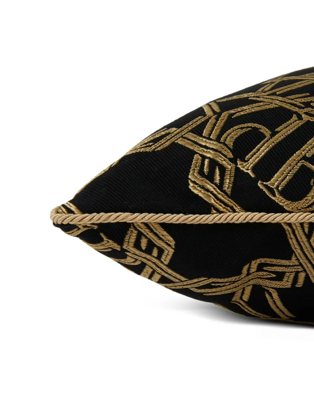  Philipp Plein Jacquard Chains Cushion - Black 