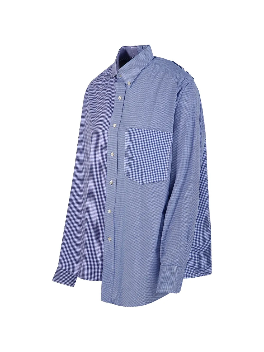  E.l.v Denim Check Pocket Shirt - Blue 