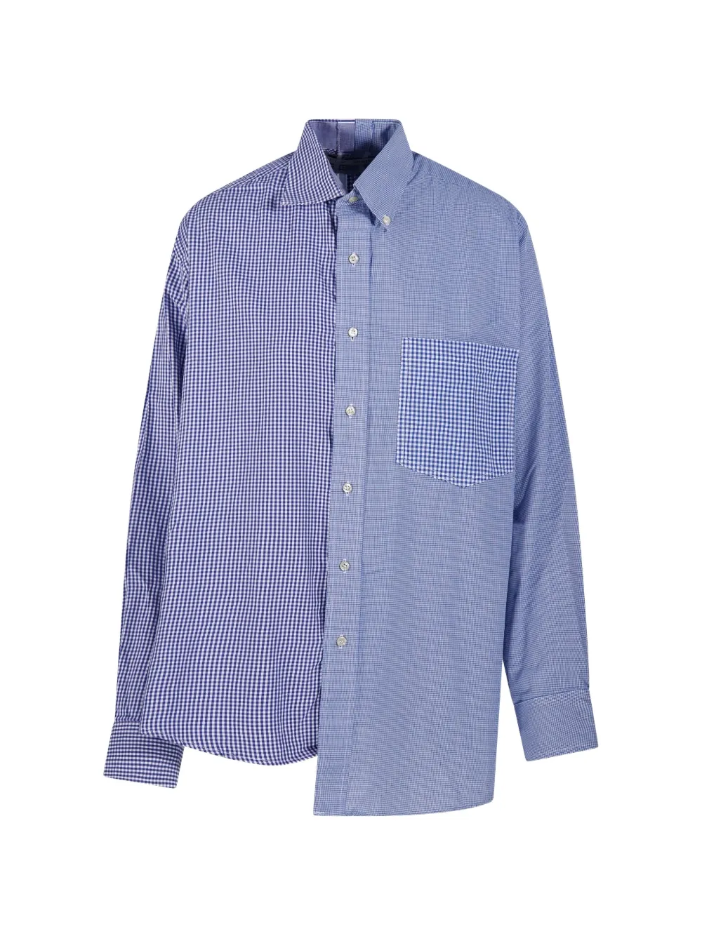 E.L.V DENIM check pocket shirt - Blu