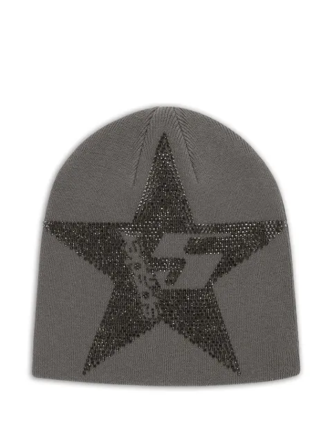 SP5DER star-rhinesteone beanie hat