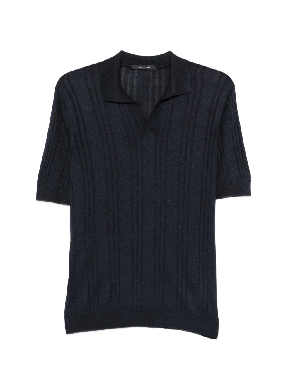 Tagliatore ribbed V-neck T-shirt - Blu