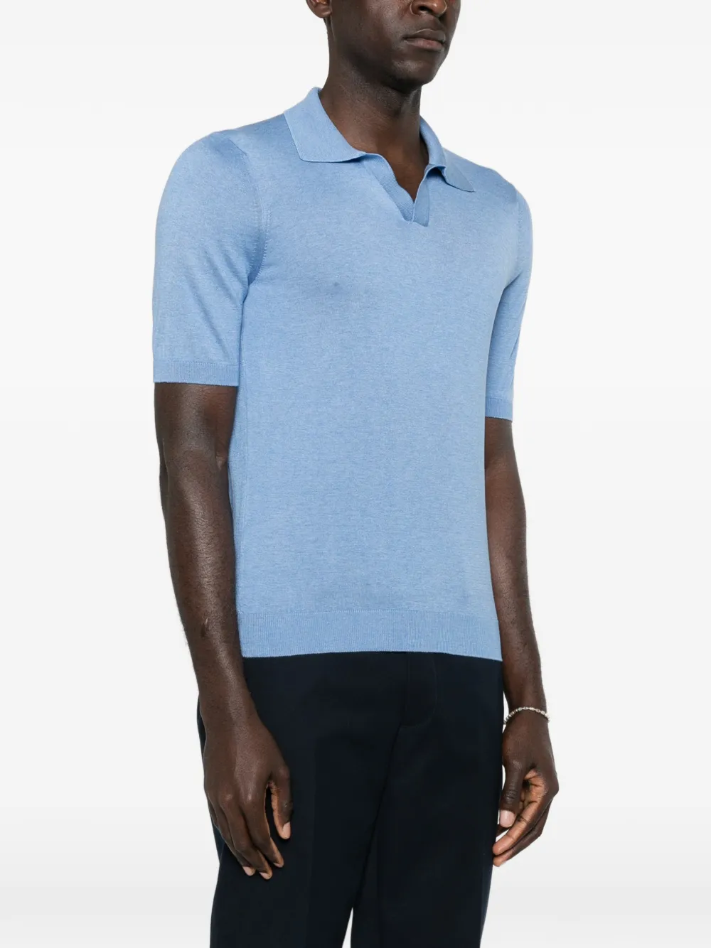 Tagliatore Keith T-shirt met V-hals Blauw