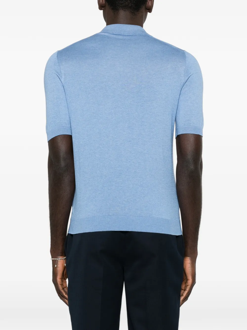 Tagliatore Keith T-shirt met V-hals Blauw